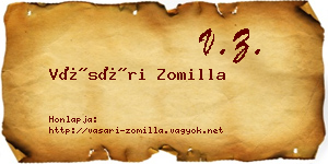 Vásári Zomilla névjegykártya